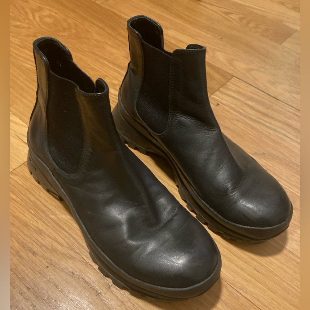 Padrone Made In Japan Chelsea Vibram Black Boots